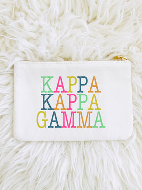 Sorority Color Block Pouch Bag - Aspen Lane 