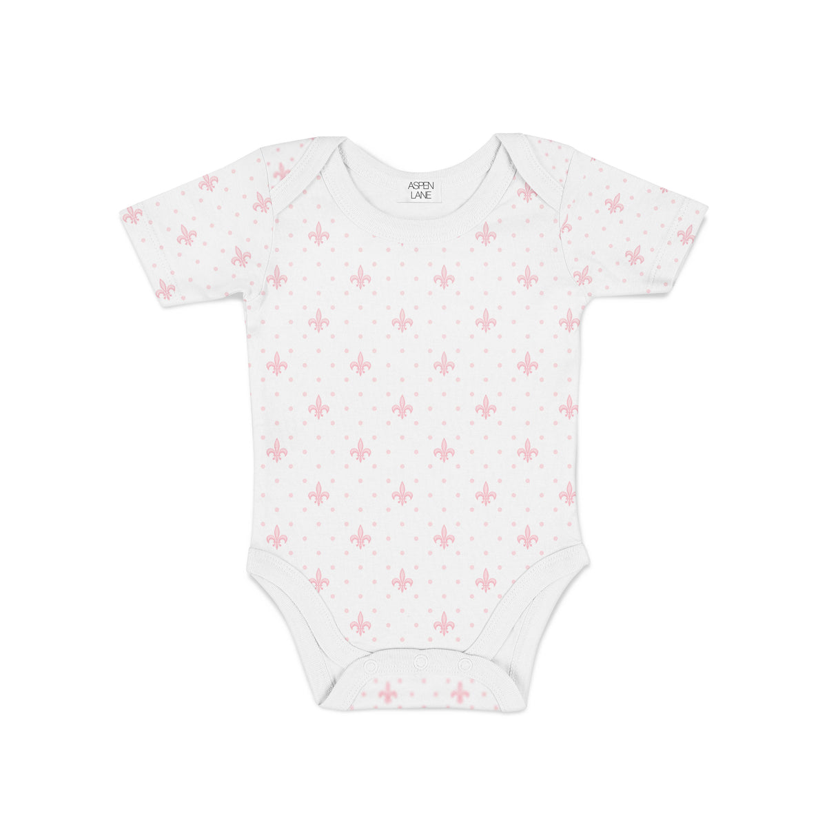 Fleur de Lis Bodysuit : Baby Pink - Aspen Lane 