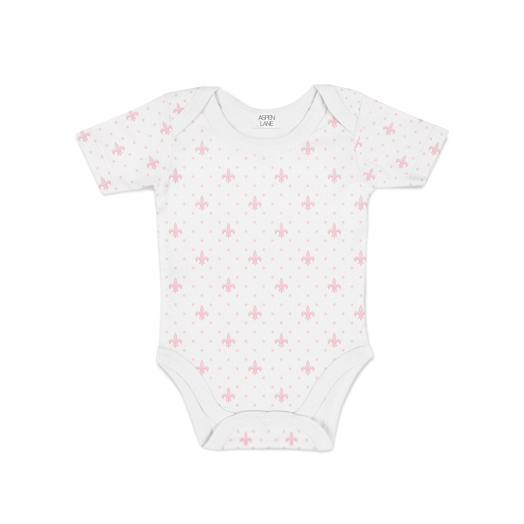 Fleur de Lis Bodysuit : Baby Pink - Aspen Lane 